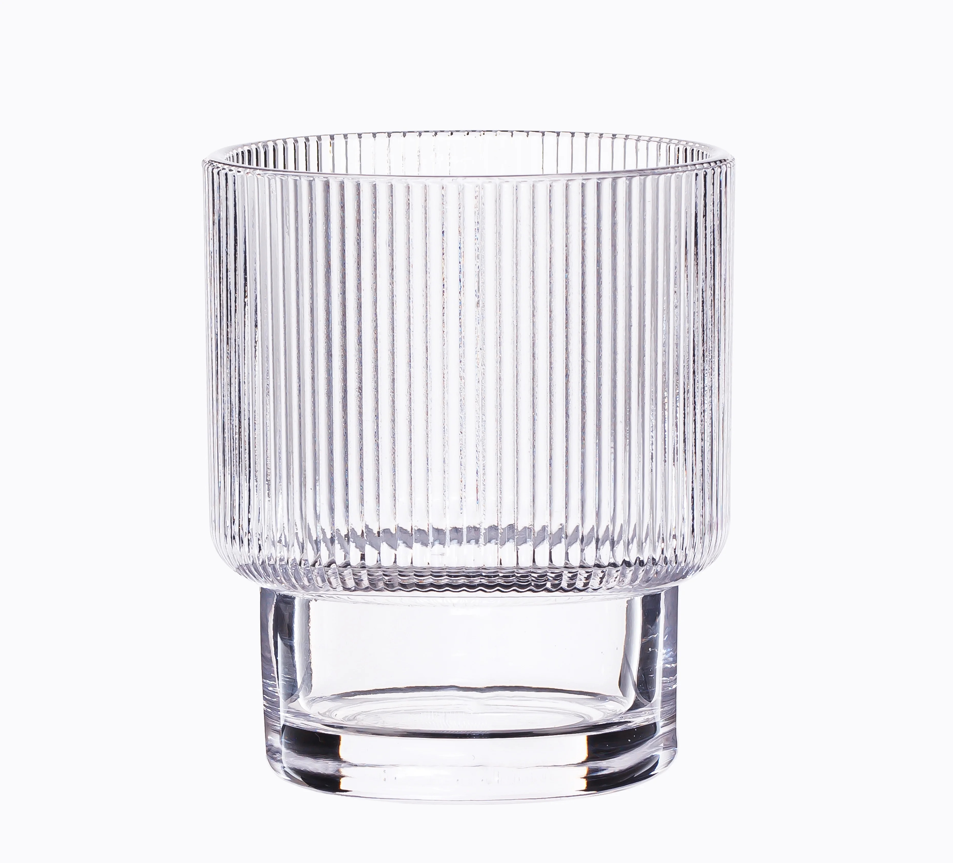 Better Homes & Gardens Clear Ribbed Stacking Lowball Drinking Glass | Walmart (US)