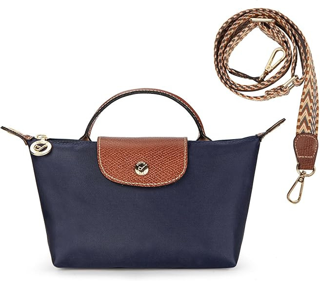 DOMAT Crossbody Bag for Women, Chic Lightweight Purse with Leather Top-handle, Compact Clutch Bag... | Amazon (US)