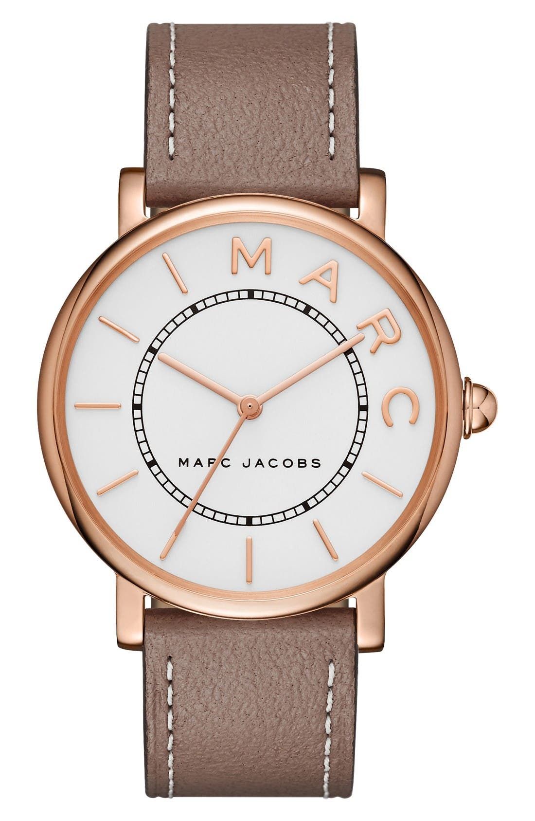 MARC JACOBS Roxy Leather Strap Watch, 36mm | Nordstrom