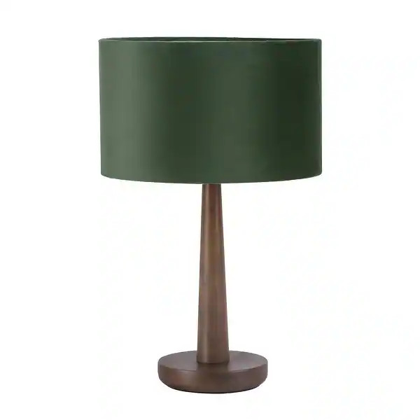 18.5" Modern Table Lamp with Walnut Wood Base, Dimmable Bedside Lamp, UL Listed - Bed Bath & Beyo... | Bed Bath & Beyond