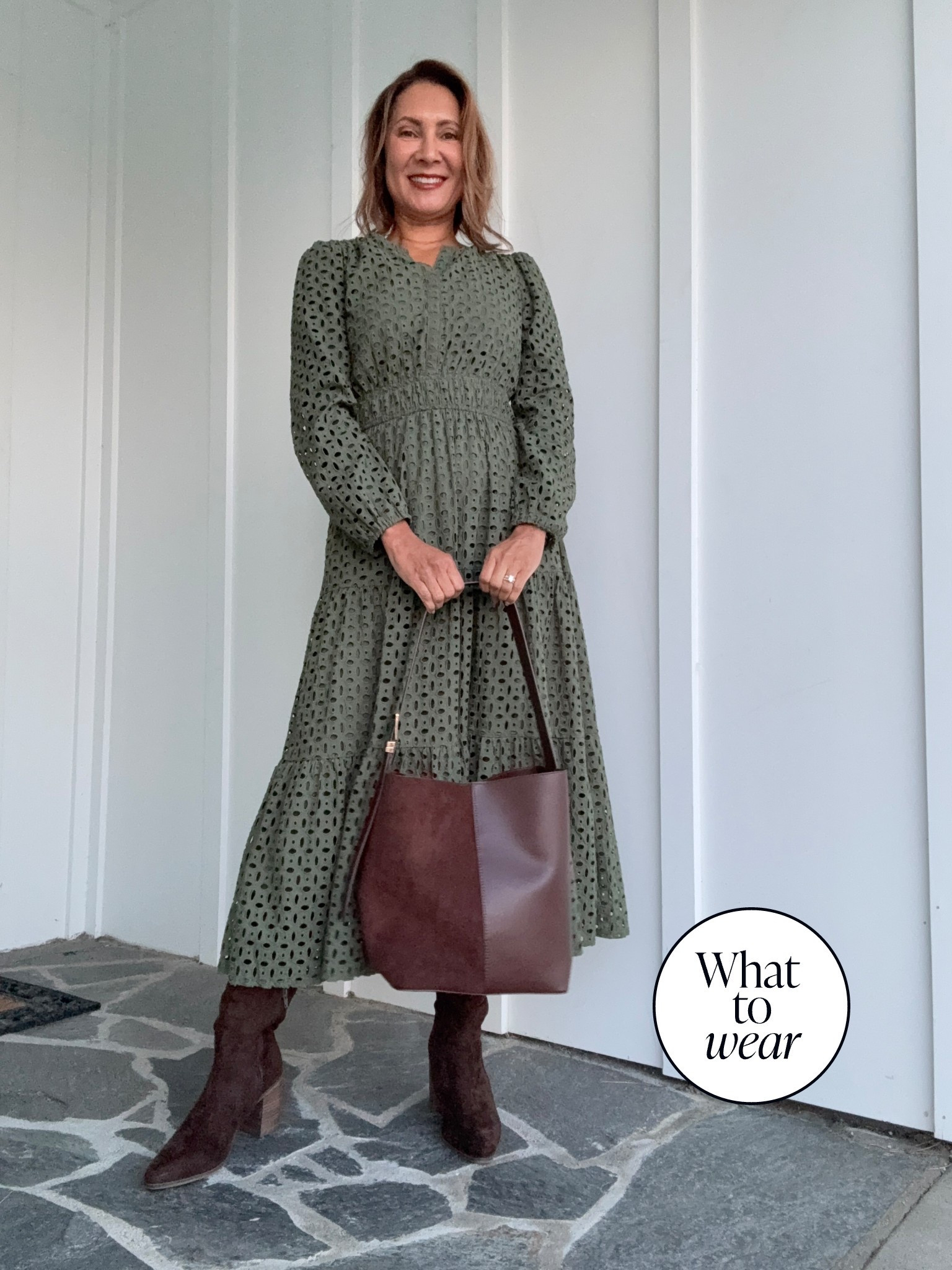 So many compliments when I wear this dress and it was perfect to throw on and go to church today. I love the eyelet detail, the balloon sleeves, and the elastic waistband. I’m wearing size small for reference and this fully lined dress runs true to size.
#LTKWorkwear

#LTKOver40 #LTKSeasonal #LTKFindsUnder100