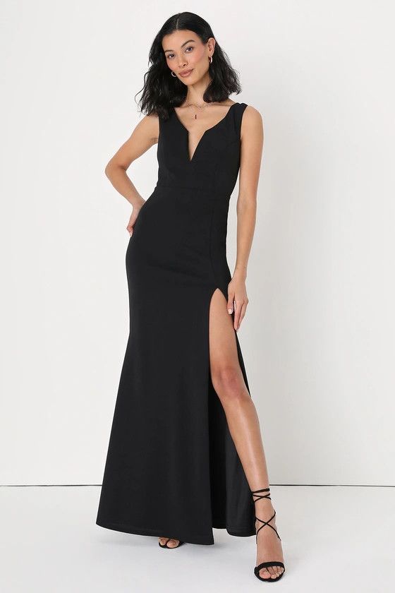 Black Strappy Backless Maxi Dress | Black Maxi Dress | Black Tie Dress | Cocktail Dress |  | Lulus (US)