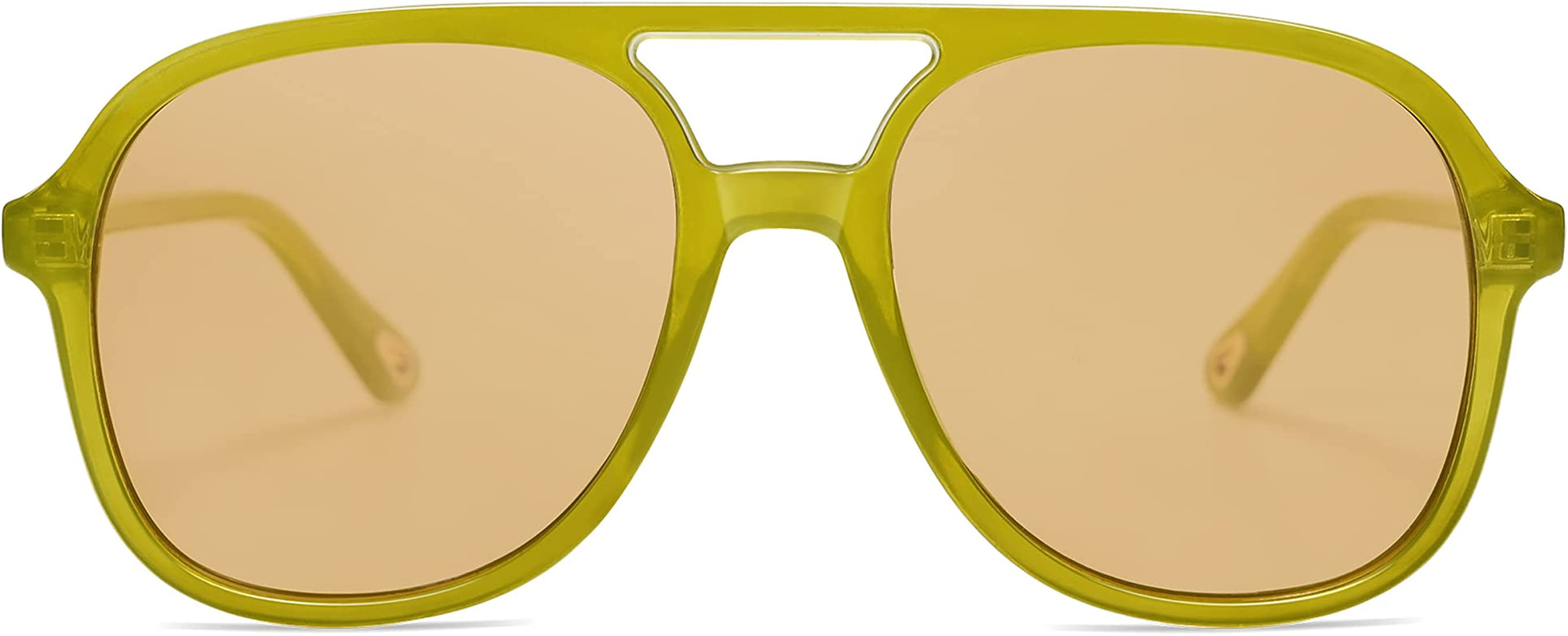 SOJOS Retro Square Polarized Aviator Trendy Sunglasses for Women and Men | Amazon (US)