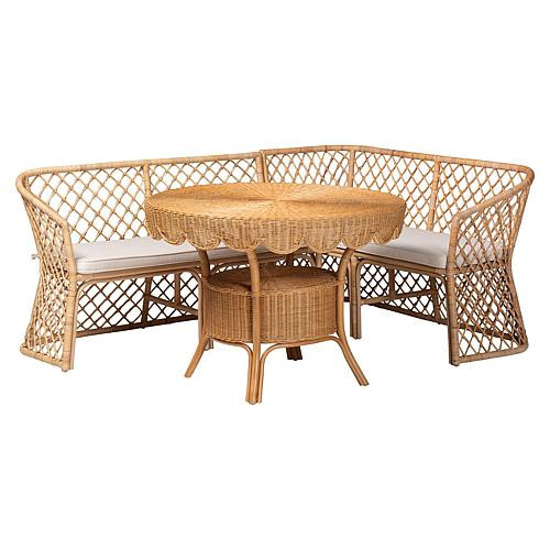 Wholesale Interiors bali and pari Frayne Rattan Dining Set | HSN
