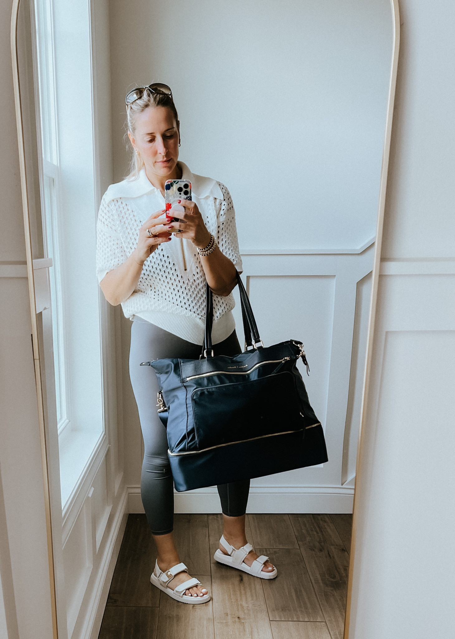 Varley travel outfit. 

Varley leggings

Varley boxy sweater 

Steve Madden Mona Sandal

#traveloutfit #varley #stevemadden #comfortable #althleisure #chiccasual



#LTKtravel #LTKshoecrush #LTKstyletip