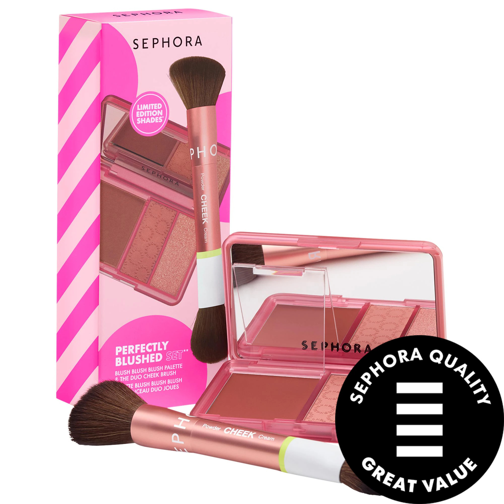 SEPHORA COLLECTION Perfectly Blushed Makeup Blush and Brush Set | Sephora (US)