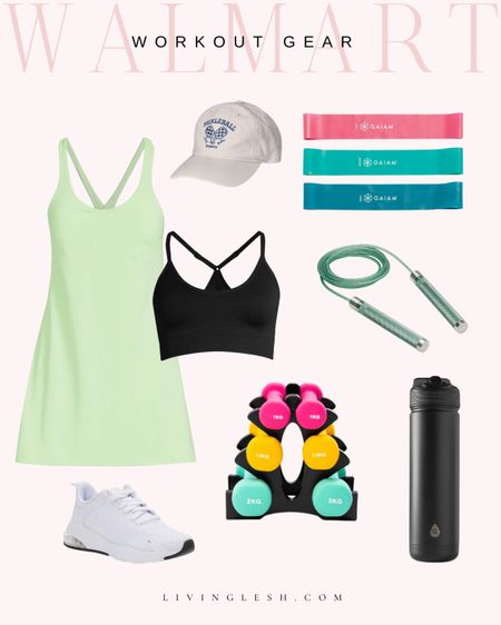 Walmart fashion | Walmart finds | Walmart fitness | Fitness outfit | Workout outfit | Athleisure | Tennis dress | Water bottle | Baseball hat | Sneakers

#LTKFitness #LTKActive #LTKStyleTip