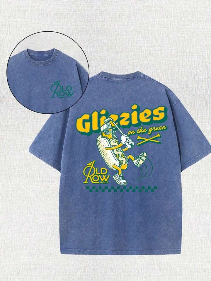 Golf, Outdoor Sports, Interesting Cartoon Print Design, 8.11 Ounces Of High-Quality Double-Sided ... | SHEIN