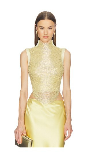 Cult Gaia Taraji Sleeveless Top in Lemon. - size XXS | Revolve Clothing (Global)
