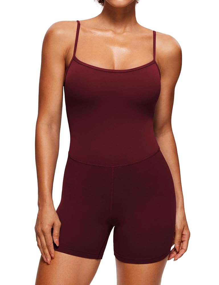 CRZ YOGA Womens Butterluxe Athletic Adjustable Strap Rompers Workout One Piece Sleeveless Jumpsui... | Amazon (US)