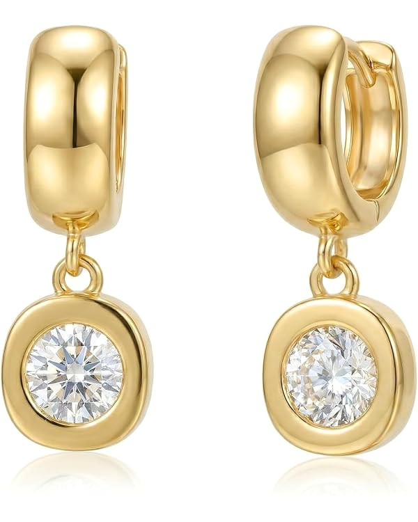 Trendy Gold Dangle Earrings for Women 14K Gold Silver Plated Chunky Drop Earring Statement Hoop H... | Amazon (CA)