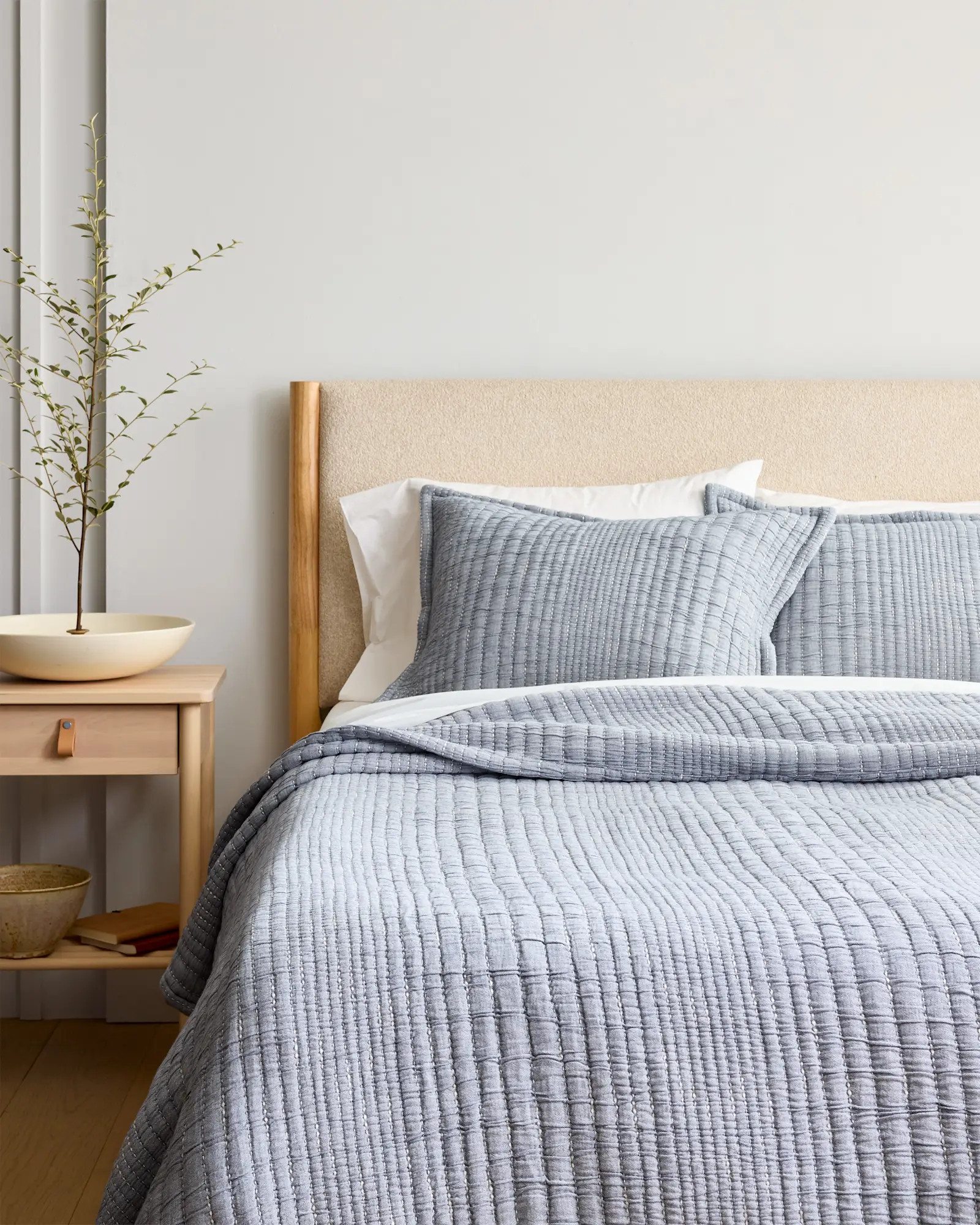 Organic Cotton Channel Stitch Coverlet Set | Quince