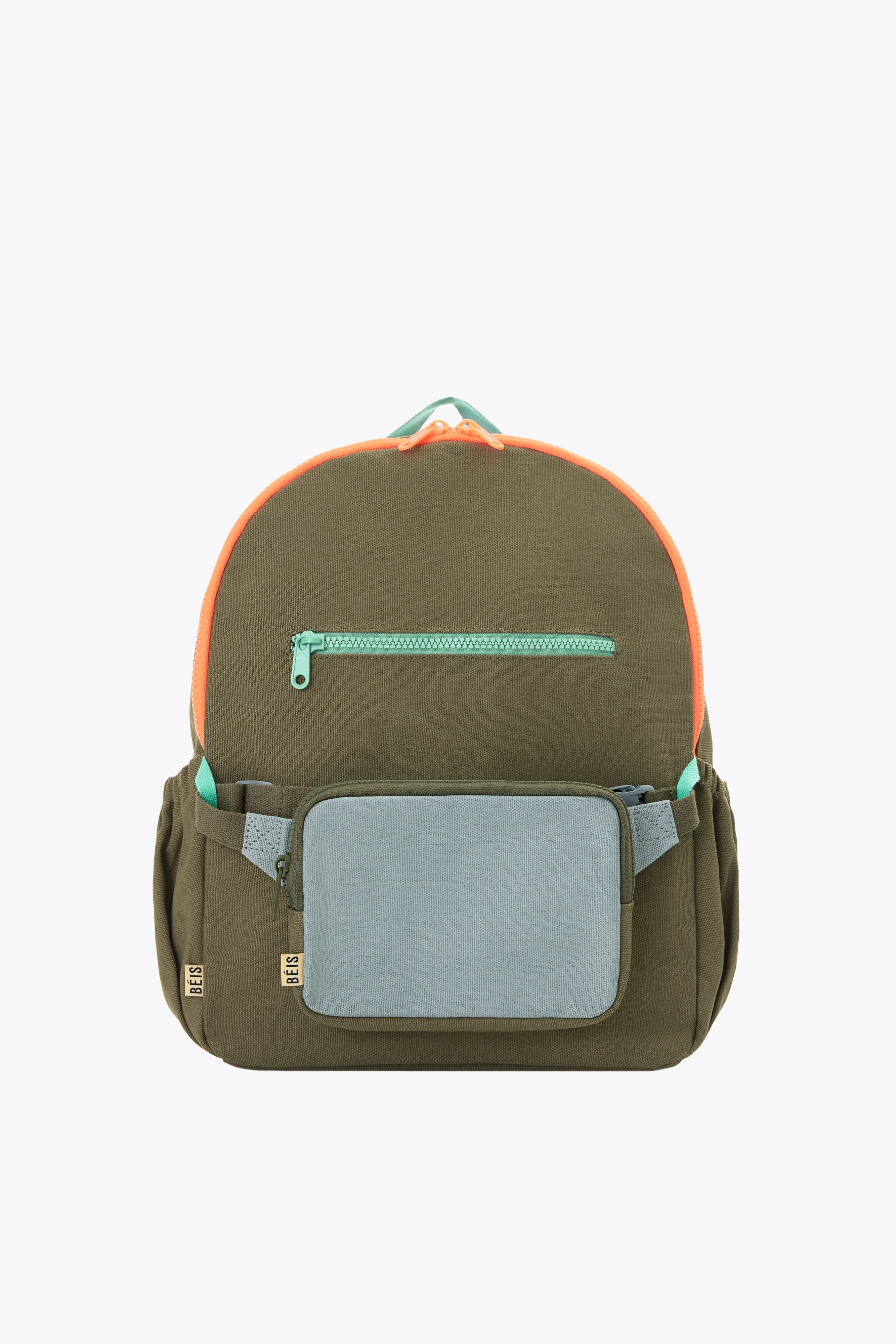BÉIS 'The Kids Backpack' in Olive - Olive Green Kids Backpack for Travel & School | BÉIS Travel
