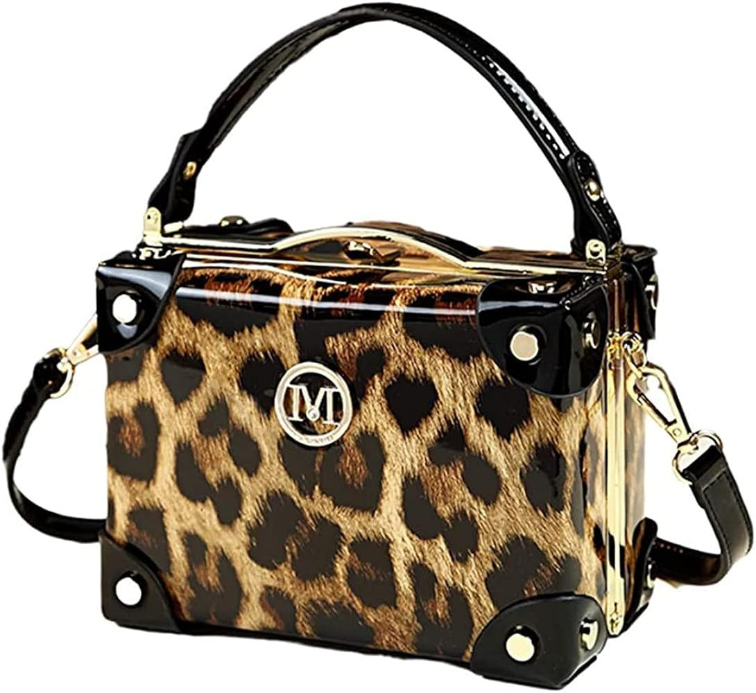 Fashion Women's Top Handle Satchel Handbags Leather Evening Bag Purses Small Hard Square Box Shou... | Amazon (US)