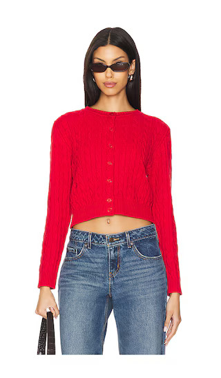 Dudley Cable Knit Cardigan in Heartstrings | Revolve Clothing (Global)