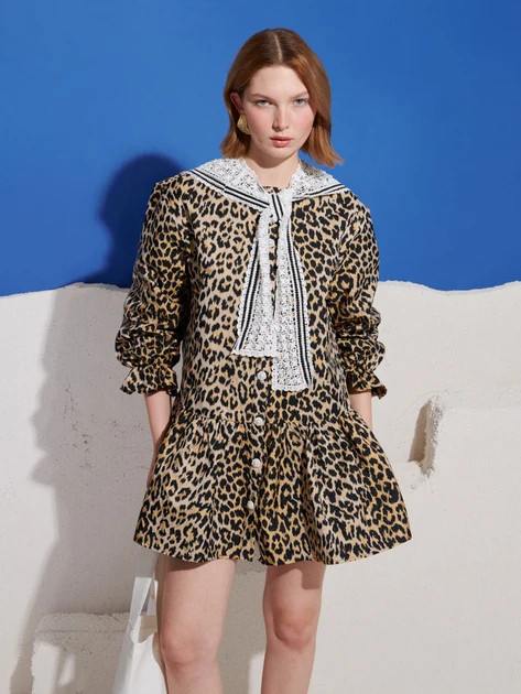 Cleo Collar Tie Mini Dress | Sister Jane (UK)