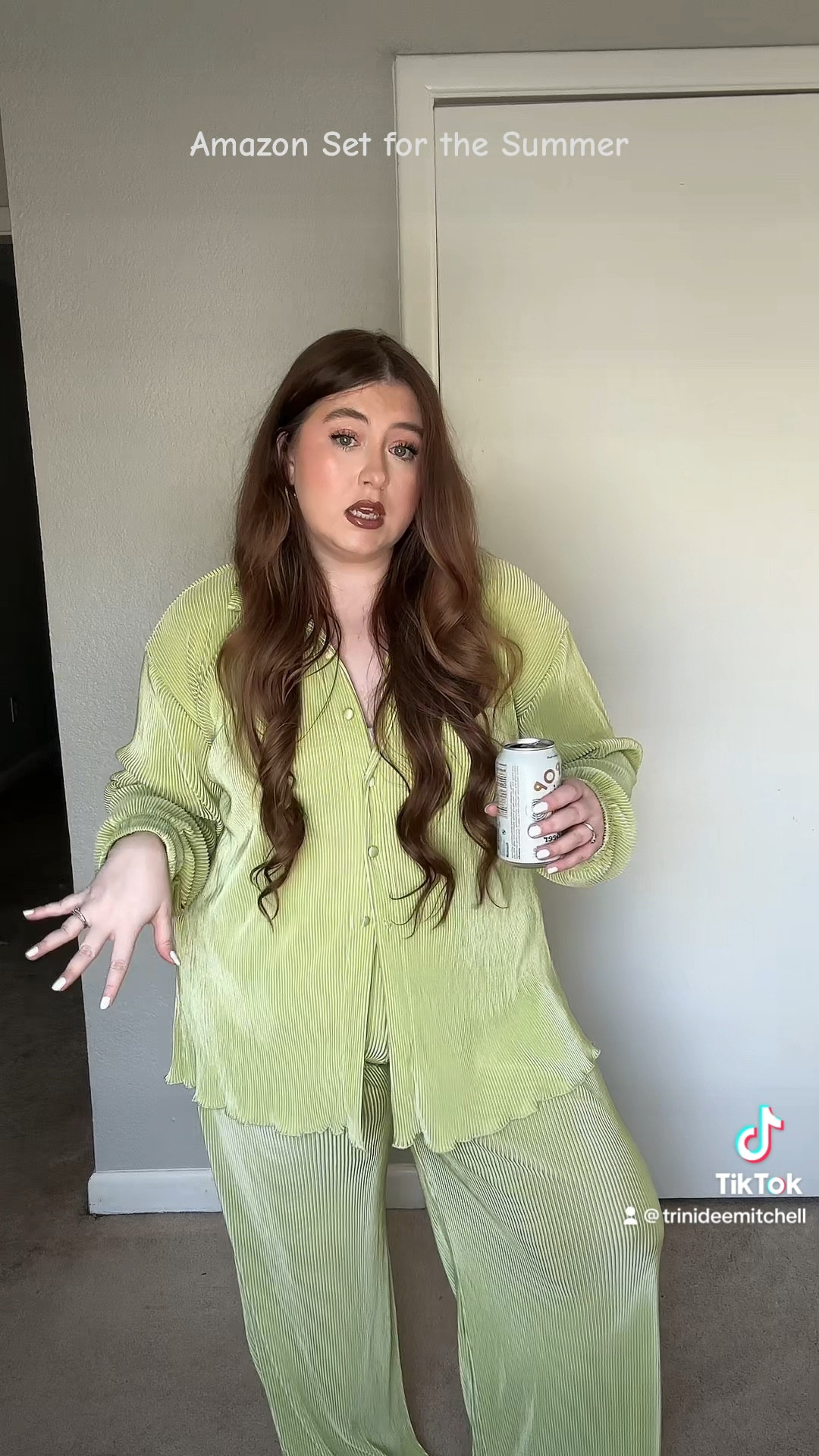 Cutest summer set from Amazon
Like/olive green color 
Order a size or two down
Wearing XL - need a large or medium 

#LTKunder50 #LTKcurves #LTKstyletip