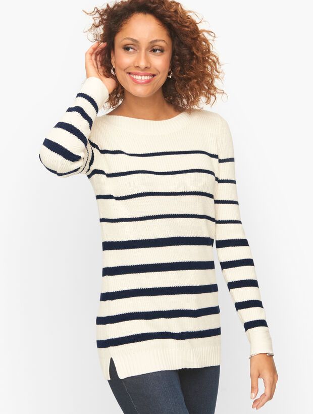 Shaker Stitch Sweater - Variegated Stripe | Talbots