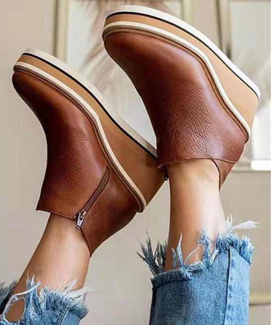 NANIYA Women's Casual boots BROWN - Brown Ankle Boot - Women | Zulily