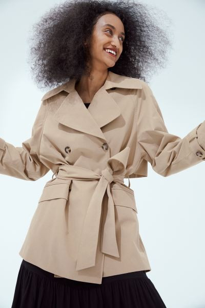 Beige Trench Coat Beige Coat Spring Coat Spring Outfits Pastel HM Outfit Work Wear | H&M (US + CA)