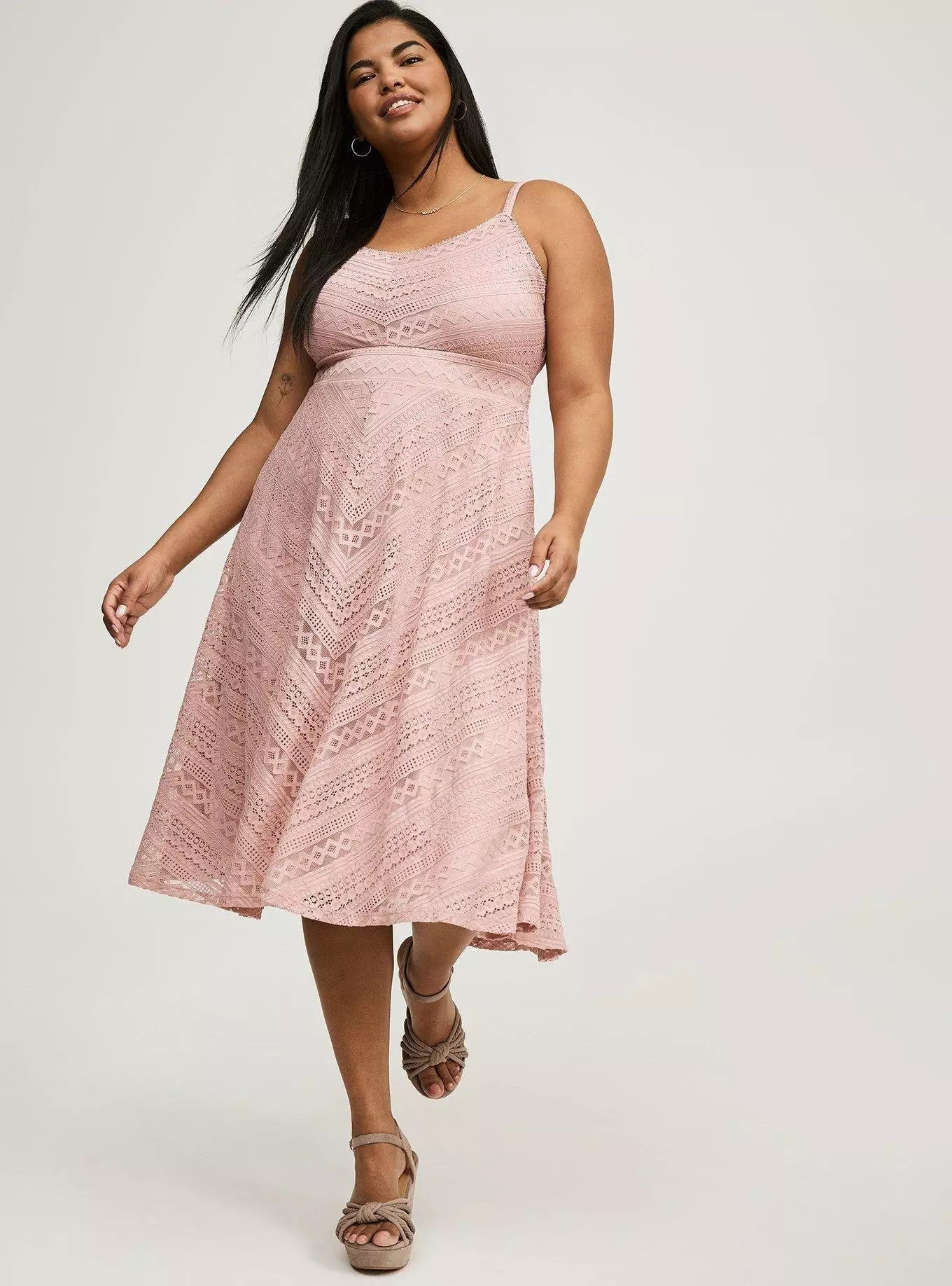 Midi Lace Skater Dress | Torrid (US & Canada)