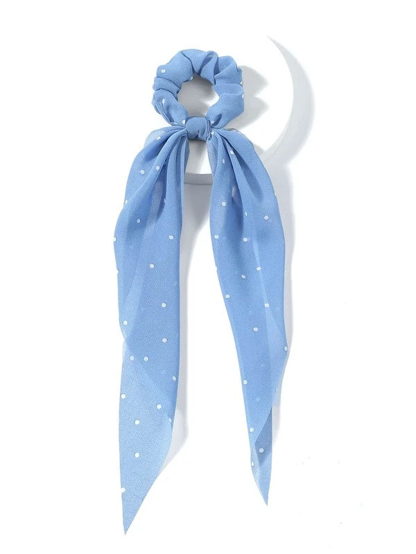 Polka Dot Print Scarf Hair Tie | SHEIN