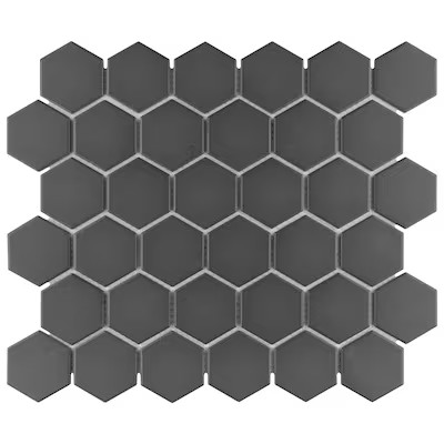 Affinity Tile Gotham 2-in Hex 10-Pack Black 11-in x 13-in Matte Porcelain Honeycomb Stone Look Fl... | Lowe's