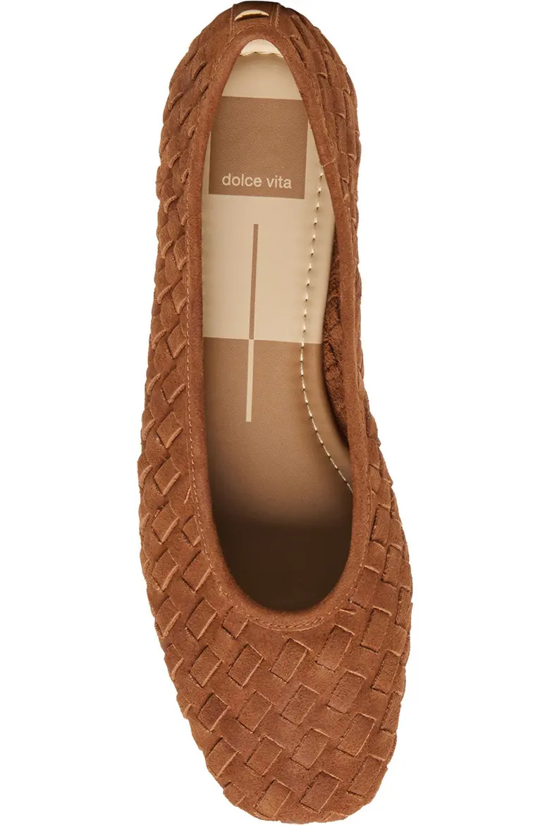 Dolce Vita Mycah Wovan Flat in Olive Woven Suede at Nordstrom, Size 9 | Nordstrom