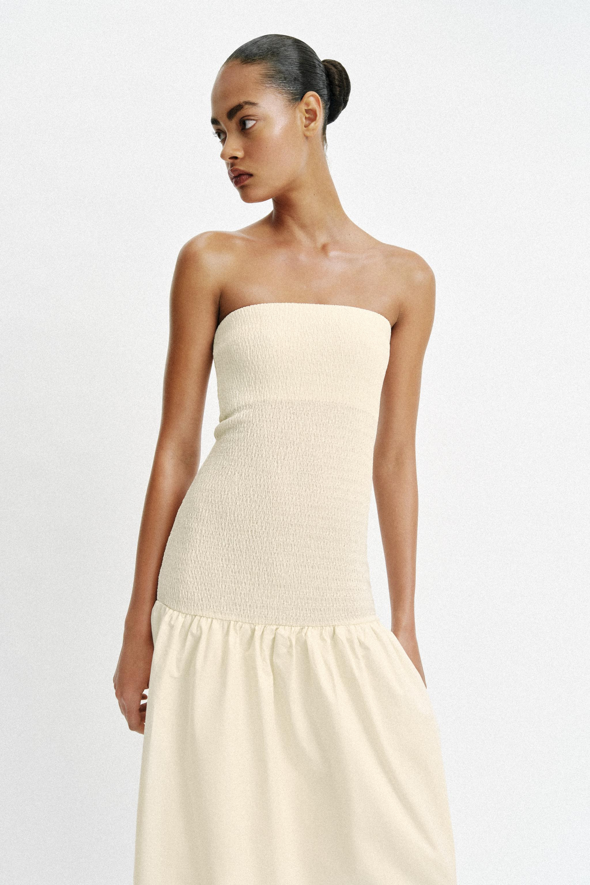 COMBINATION STRAPLESS DRESS | Zara US