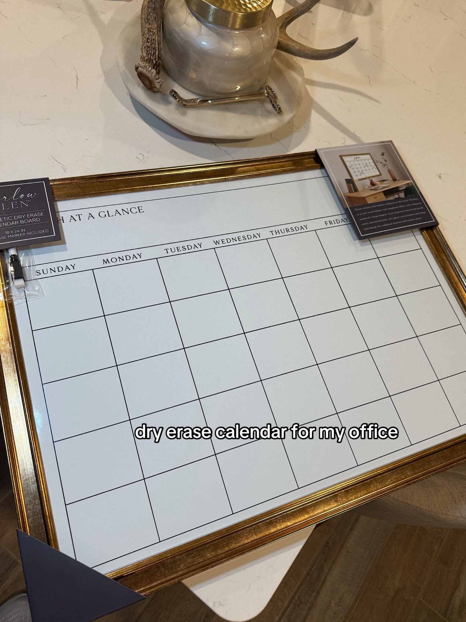 I found this dry erase board with a gold frame that is PERFECT for my office to keep me organized on all the things happening in our lives along with work and influencer collaborations ! So cute ! And I also found a matching cork board that I’ll share later 

#LTKFindsUnder50 #LTKFamily #LTKHome