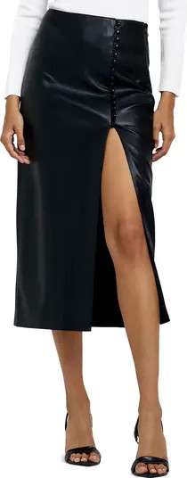 Faux Leather Midi Skirt | Nordstrom