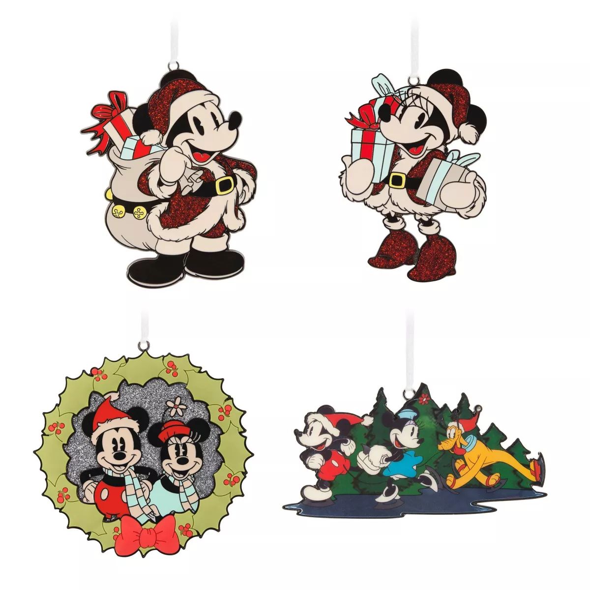 Hallmark Disney Mickey Mouse & Friends Metal Christmas Tree Ornament Set 4pc | Target