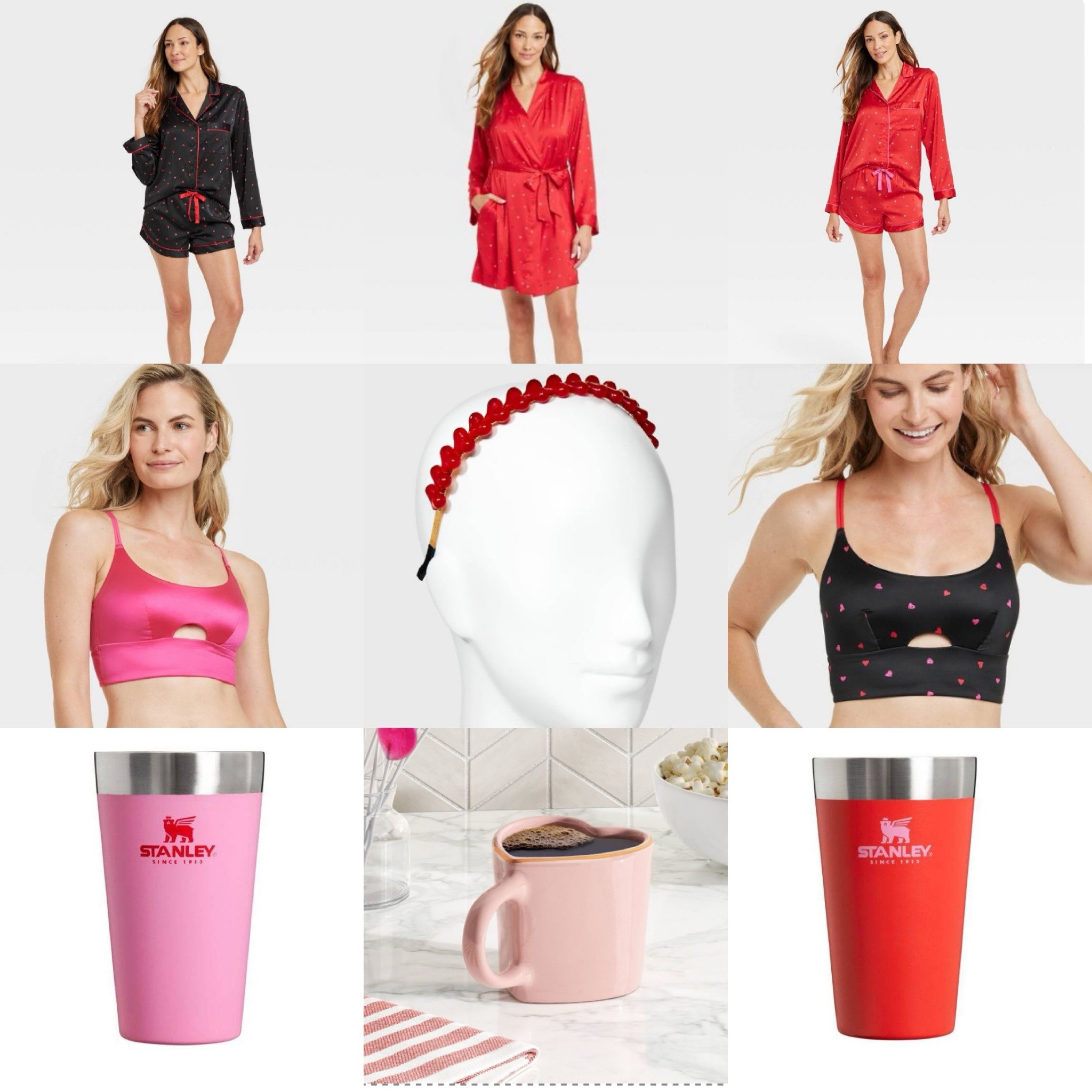 Valentine’s Day finds at Target! These pjs are suuuper soft and come with a matching pillow case! The headband is comfy, bralette layers great with pjs, and I don’t need to tell you why Stanley’s are amazing 💕 #valentinesday #stanley #stanleycup #stanleytumbler #targetfinds 

#LTKHoliday #LTKfindsunder50 #LTKSeasonal