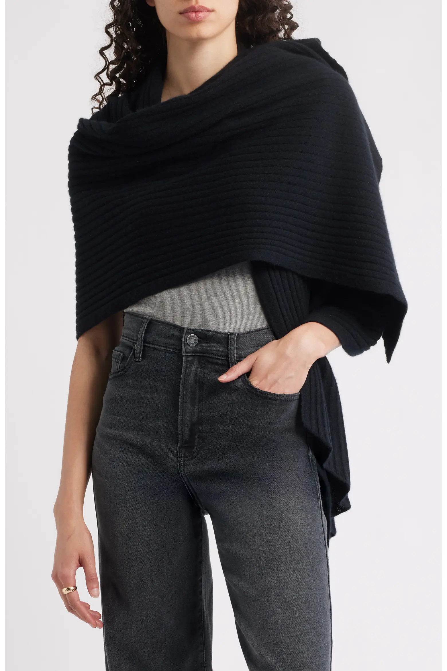 Rib Cashmere Travel Wrap (Women) | Nordstrom | Nordstrom
