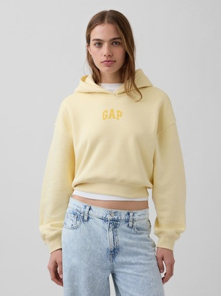 VintageSoft Oversized Crop Logo Hoodie | Gap (US)