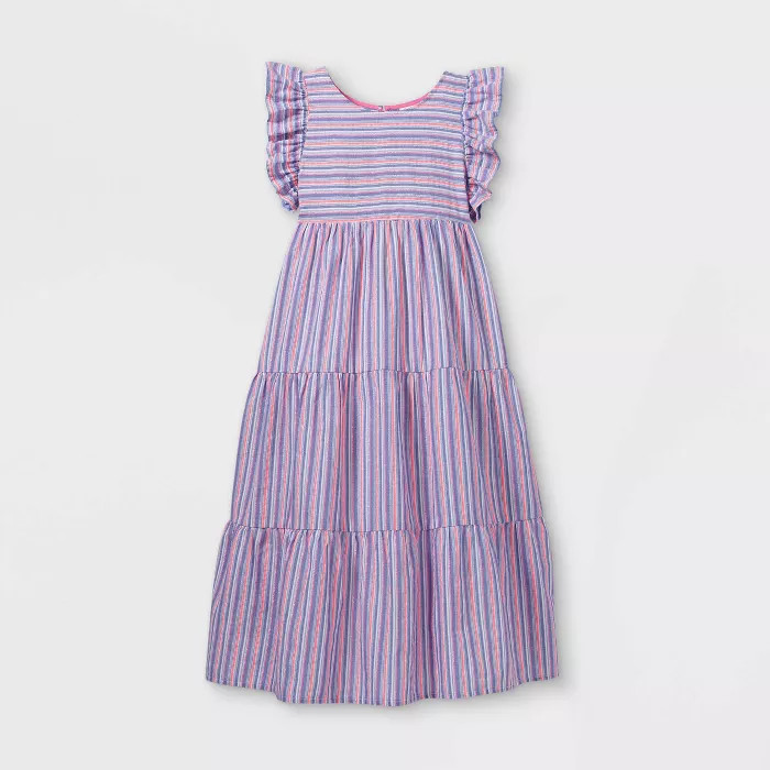Girls' Tiered Woven Maxi Dress - Cat & Jack™ | Target
