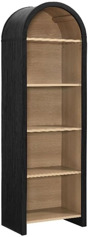 Modway Evie Modern Arched Narrow Bookcase in Black - 71 Inch Open Shelf Display Cabinet - Stylish... | Amazon (US)