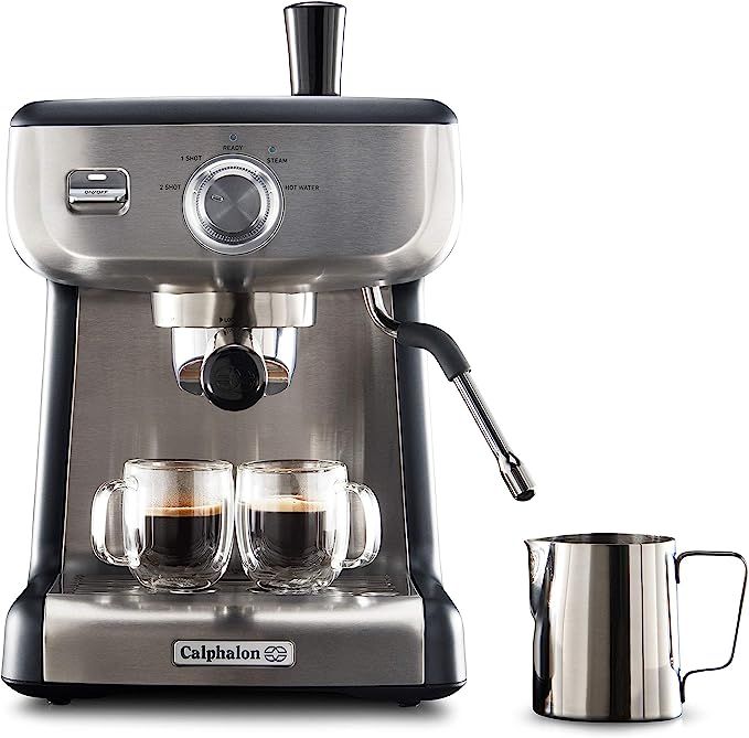 Calphalon BVCLECMP1 Temp iQ Espresso Machine with Steam Wand, Stainless Steel | Amazon (US)