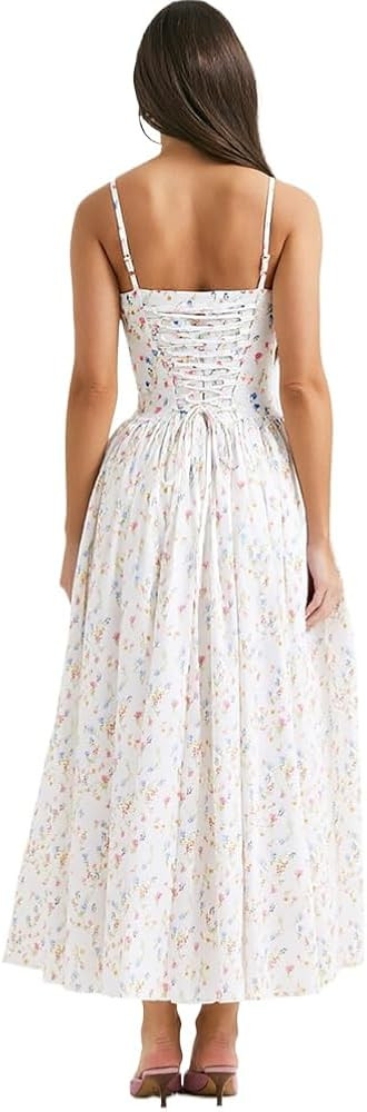 Women's Spaghetti Strap Maxi Dinner Party Dress Elegant Floral Print Holiday Dress 2026 | Amazon (US)