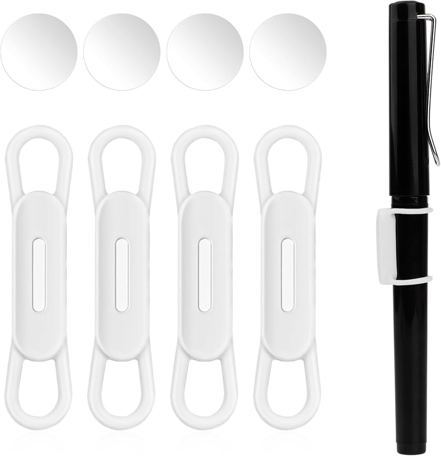Jeffdad Magnetic Pen Pencil Holder, 4 Pcs Silicone Adjustable Pen Holder for Desk for Desk, Refri... | Amazon (US)