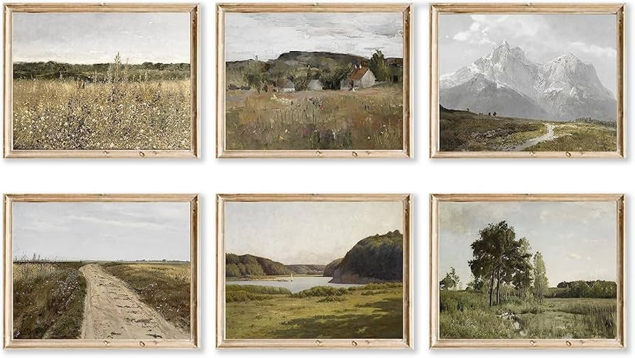Vintage Wall Art Decor Farmhouse Wall Art Aesthetic Botanical Canvas Wall Art Prints Nature Lands... | Amazon (US)