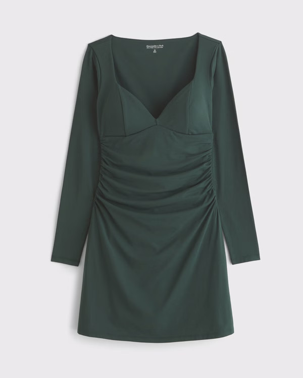 A&F Zoe Bra-Free Long-Sleeve Knit Mini Dress | Abercrombie & Fitch (US)