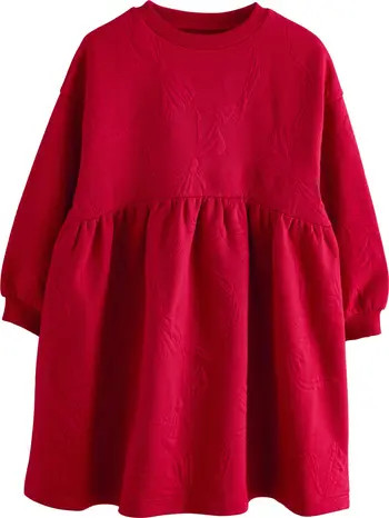 Kids' Bow Sweatshirt Dress | Nordstrom