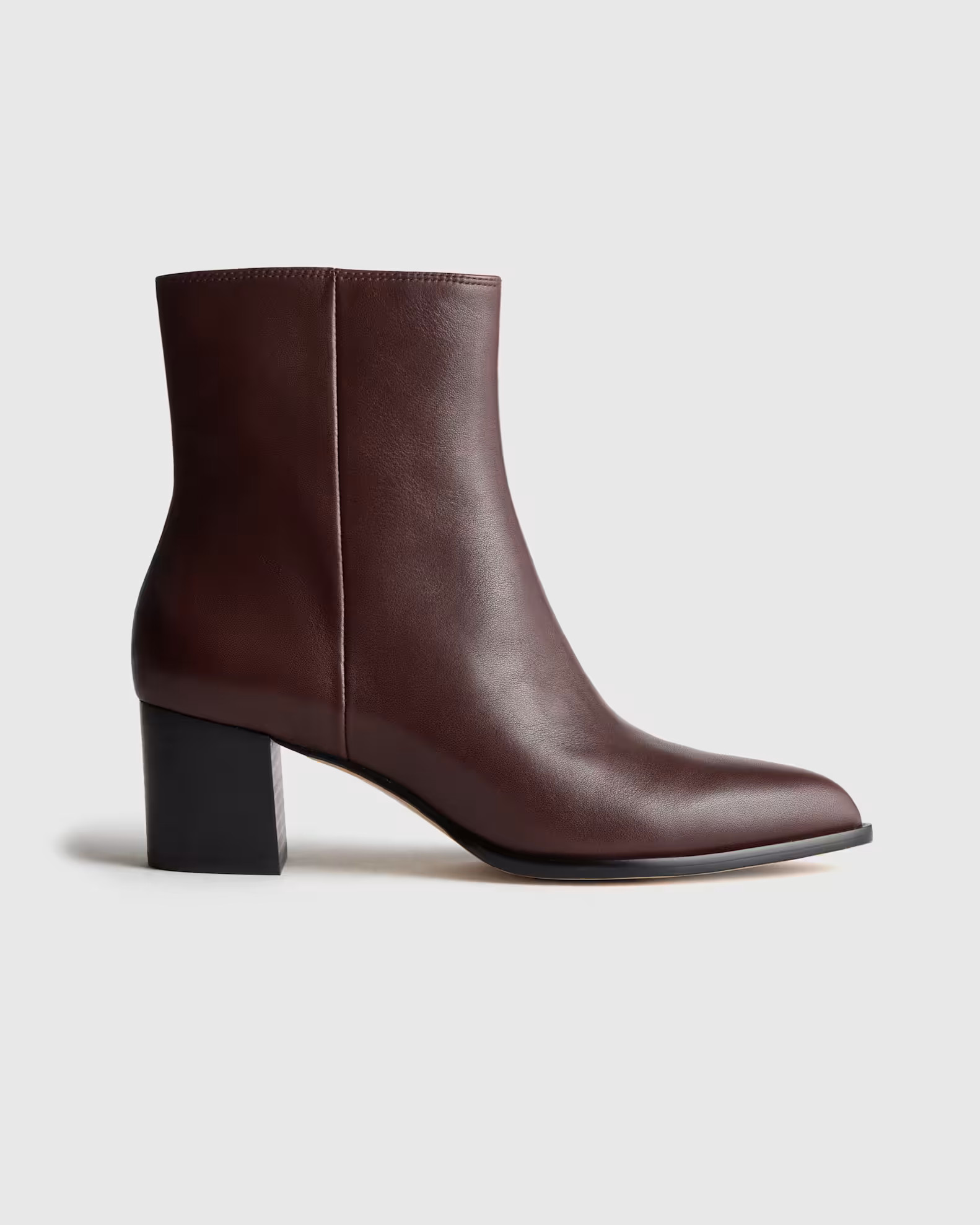 Italian Leather Heeled Ankle Boot in Espresso Brown | Quince