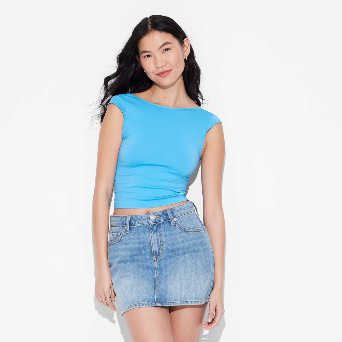 Women's Cap Sleeve Seamless Jersey T-Shirt - Wild Fable™ Light Pink XL | Target