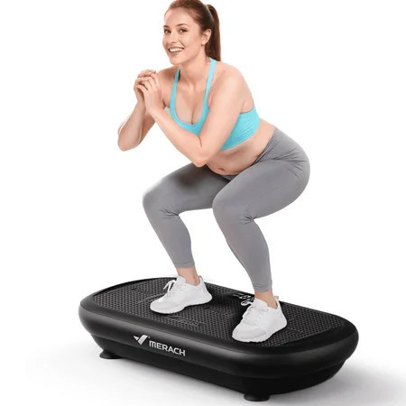 MERACH Vibrating Board - 440 lbs Support, Enhanced Motor, Bluetooth Sync, Full Body Fatburning, Home Gym Equipment | Walmart (US)