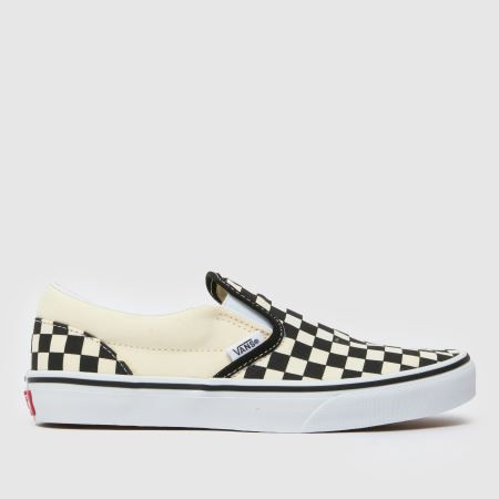 Kids Youth White & Black Vans Classic Slip-on Trainers | schuh | Schuh