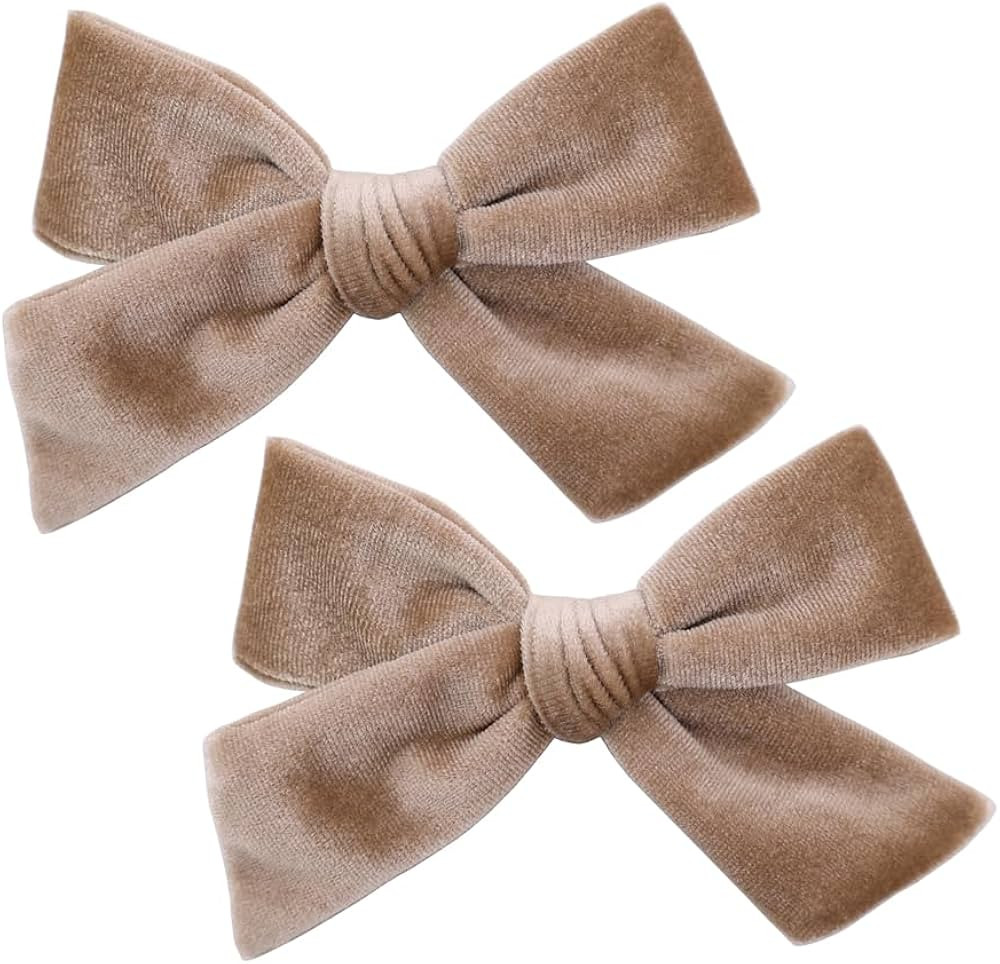 Pinzas para el cabello con lazo de terciopelo vintage para bebés, niñas, niños y mujeres, lazo... | Amazon (US)