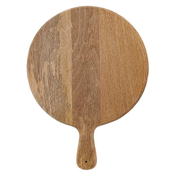 Mango Wood Round Serve Board, Natural | At Home