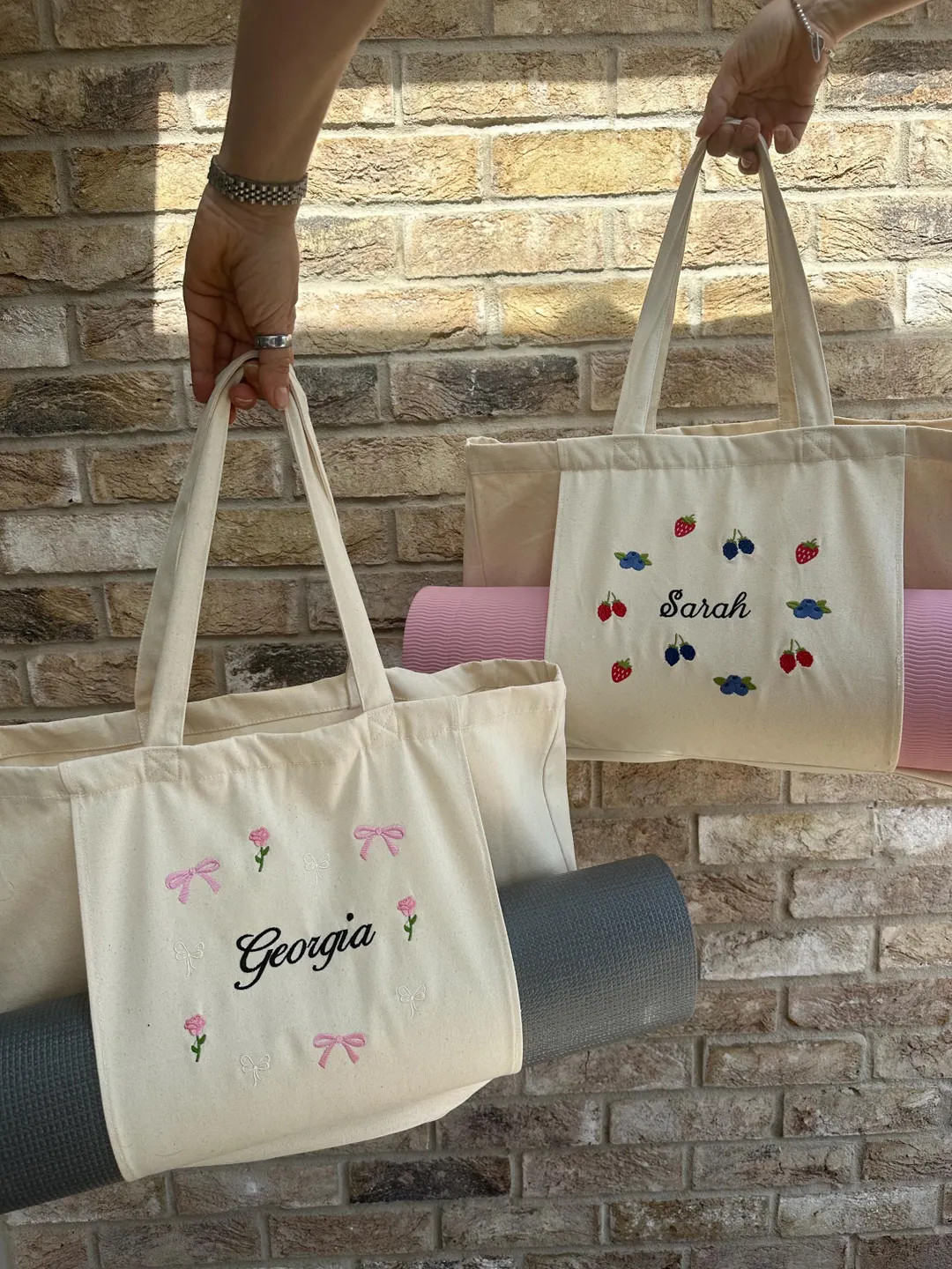 Personalised yoga bag gym bag pilates bag custom yoga bag | Etsy (US)